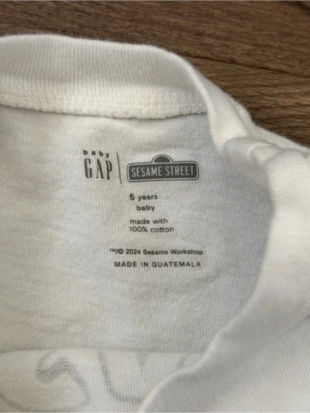 Baby Gap x Sesame Street Graphic Crewneck T-shirt - White - Size 5
